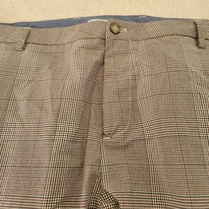 Tan stripped dress khaki style pants